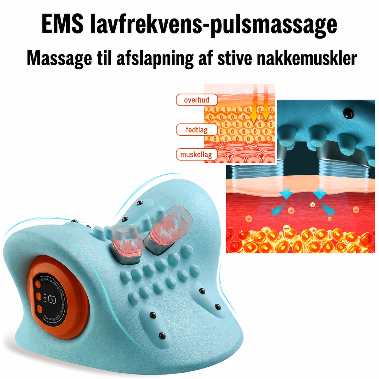 Elektrisk nakkemassager med cervikal træktion og vibratio