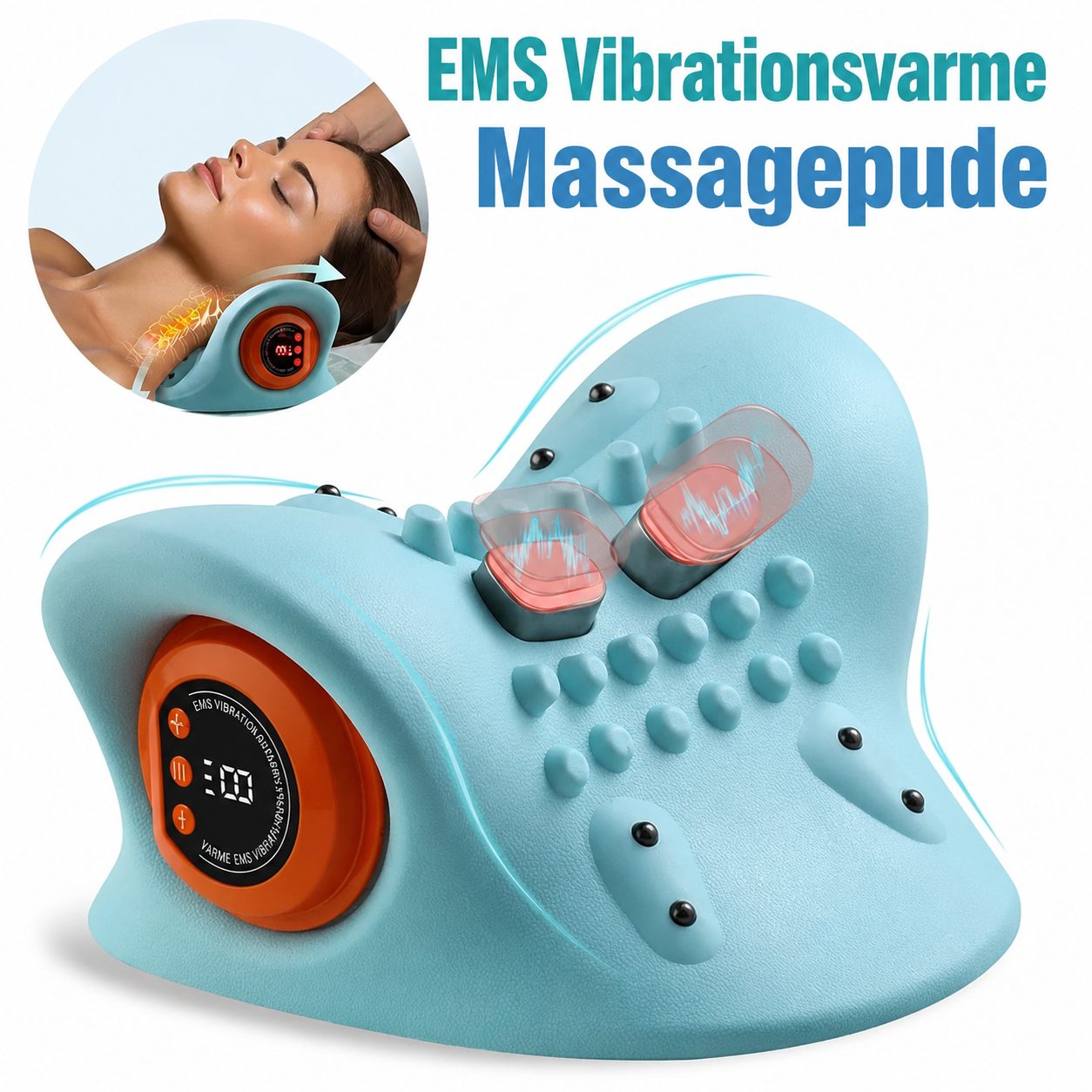 Elektrisk nakkemassager med cervikal træktion og vibratio