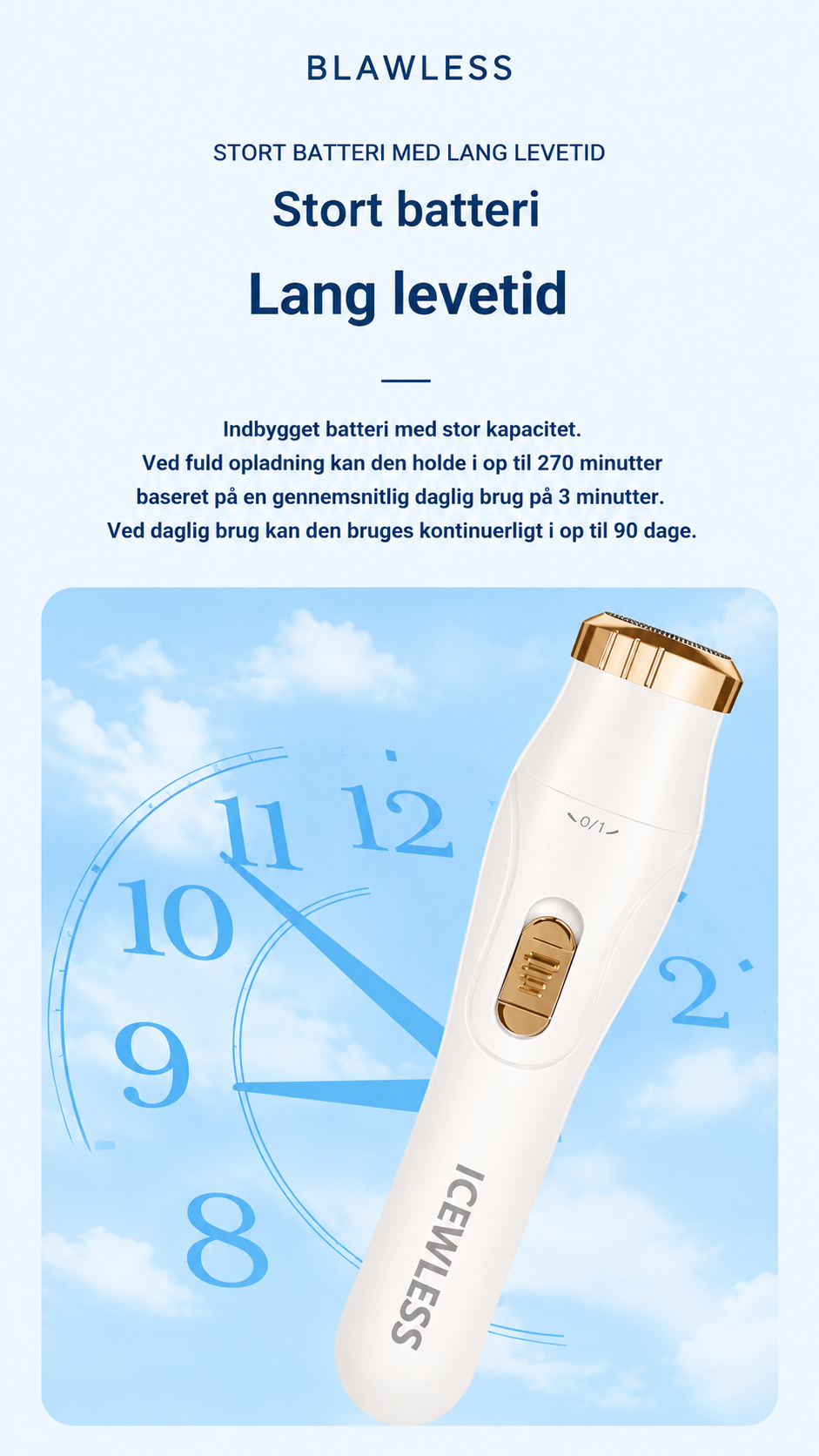 Vandtæt elektrisk hårtrimmer