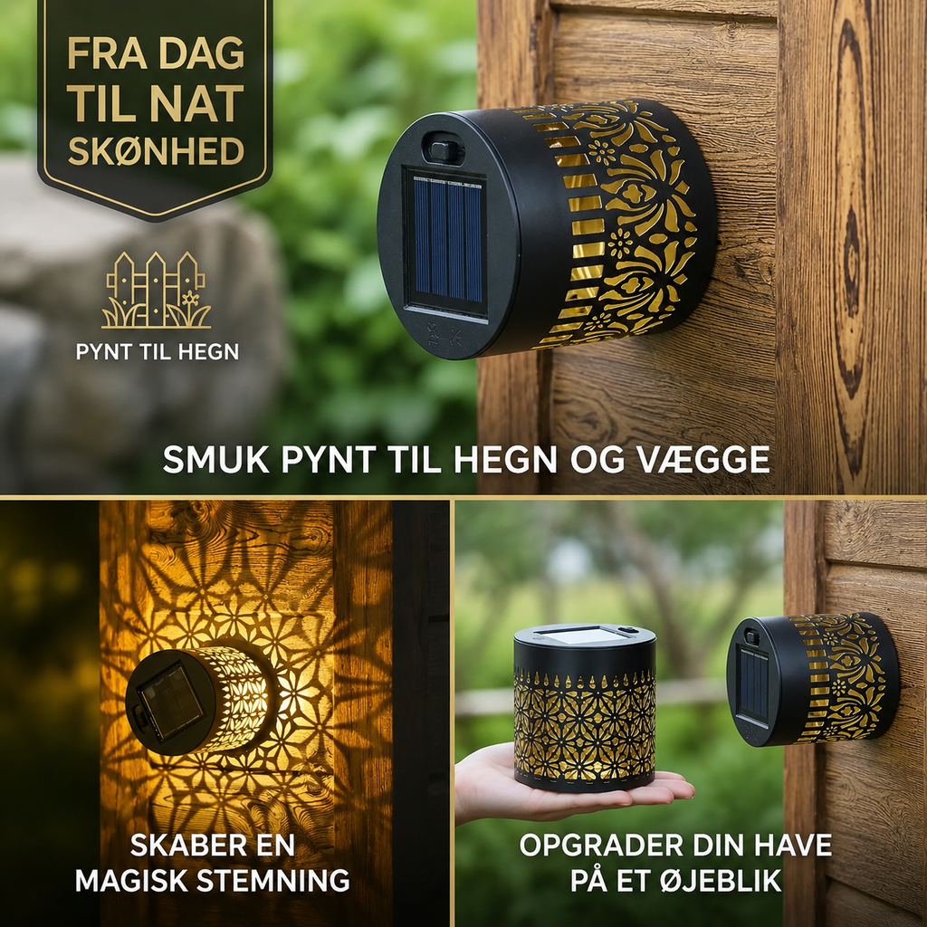 Solar mandala lys til hegn og have