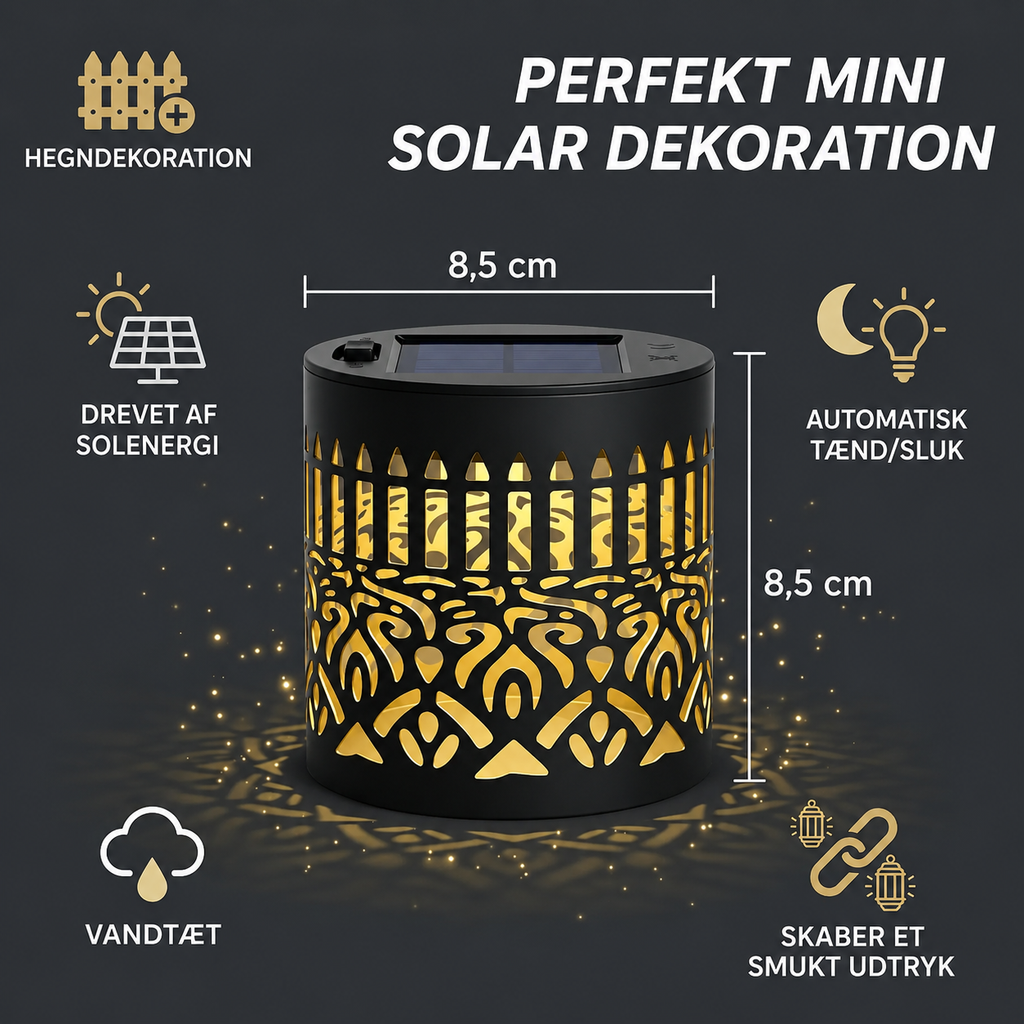 Solar mandala lys til hegn og have