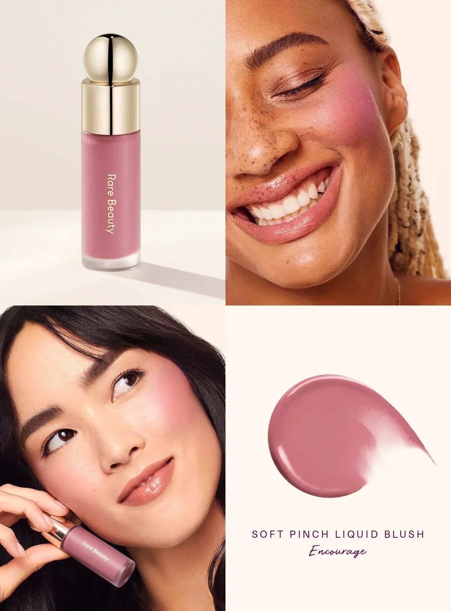 Matte blush-pudder med lang holdbarhed i en letvægtig og blød cushion-finish