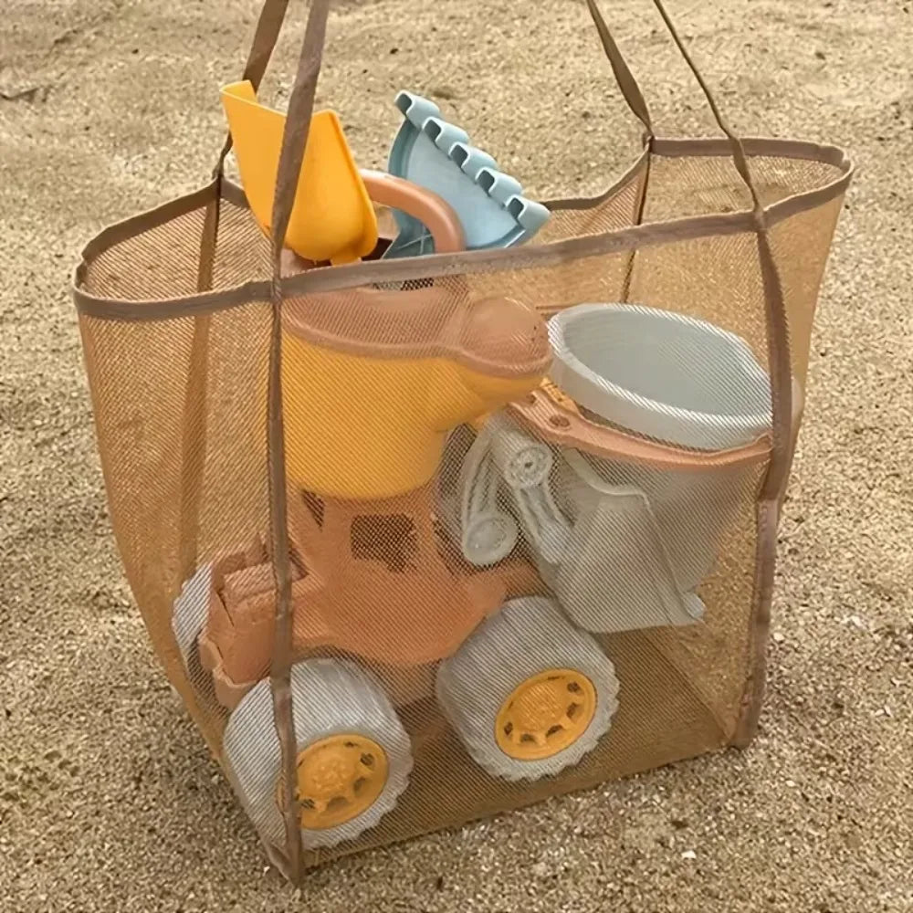 Foldbar mesh-strandtaske til svømning og opbevaring – perfekt til sommeren