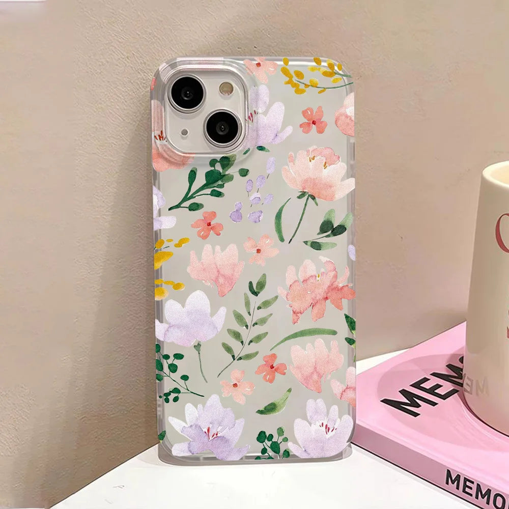 Transparent mat telefonetuier til iPhone 17, 16, 15, 14, 13, 12, og 11