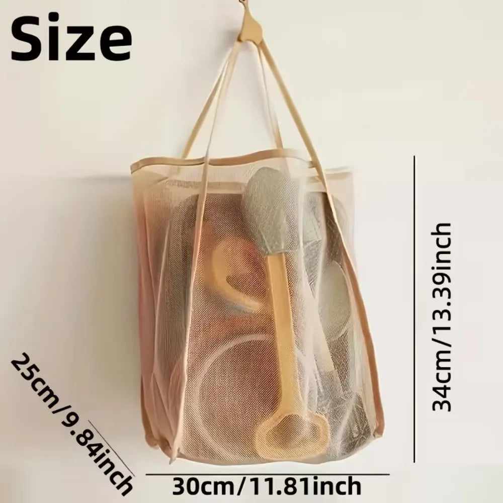 Foldbar mesh-strandtaske til svømning og opbevaring – perfekt til sommeren