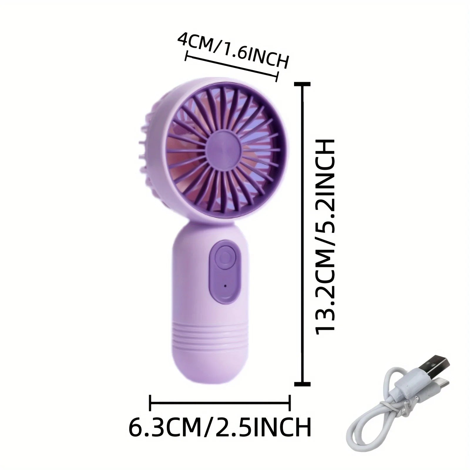 Bærbar mini USB-ventilator til opladning – stille og effektiv
