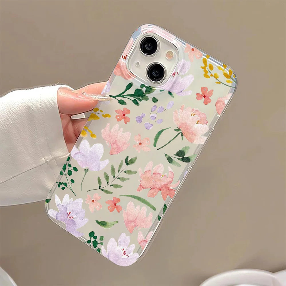 Transparent mat telefonetuier til iPhone 17, 16, 15, 14, 13, 12, og 11