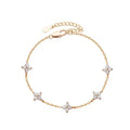 Elegant armbånd med firebladsblomst i krystal til kvinder – tidløst og trendy