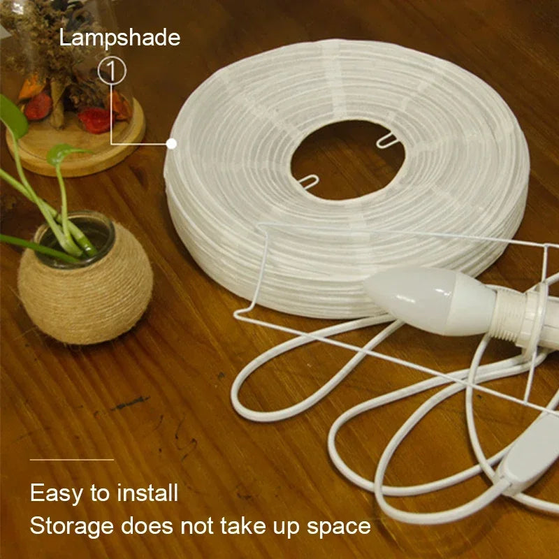 Japansk LED-bordlampe i rispapir til en hyggelig stemning