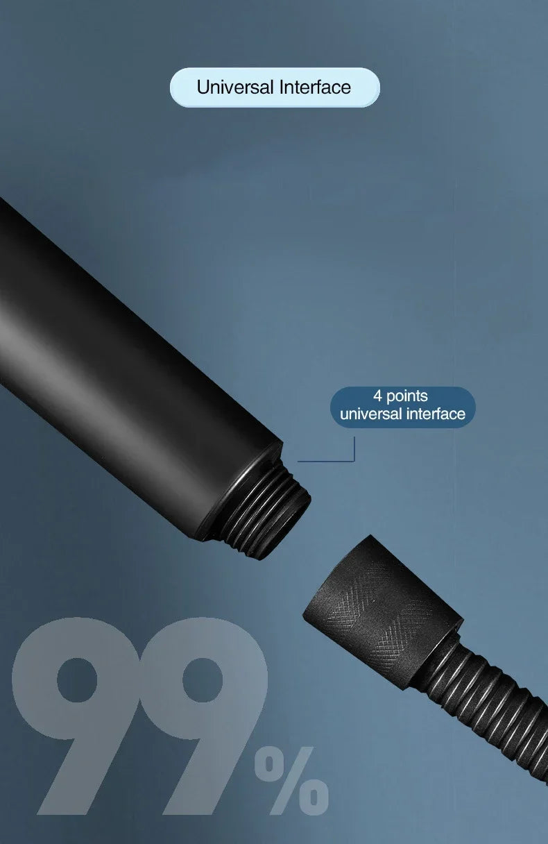 Trykfilter brusehoved med 3 indstillinger og massageborste