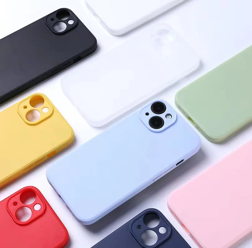 Fleksibelt silikone telefonetuier til iPhone i mange modeller