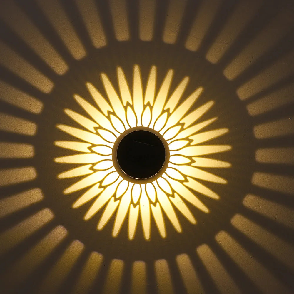 Solar mandala lys til hegn og have