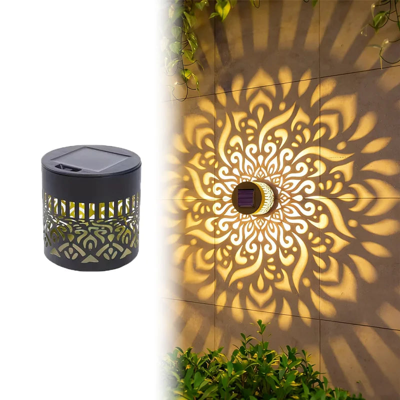 Solar mandala lys til hegn og have