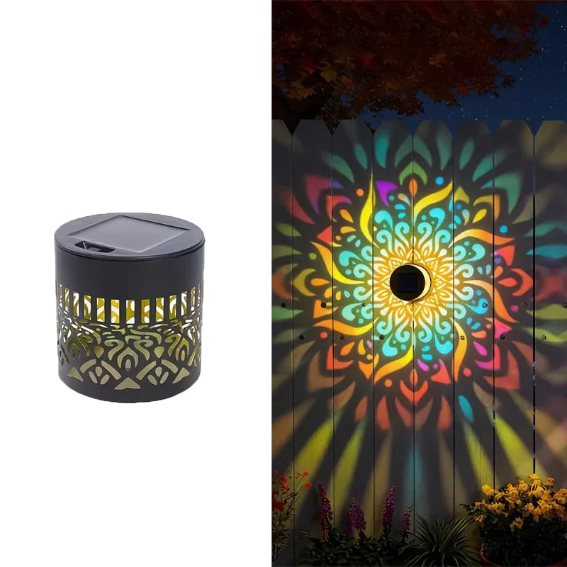 Solar mandala lys til hegn og have