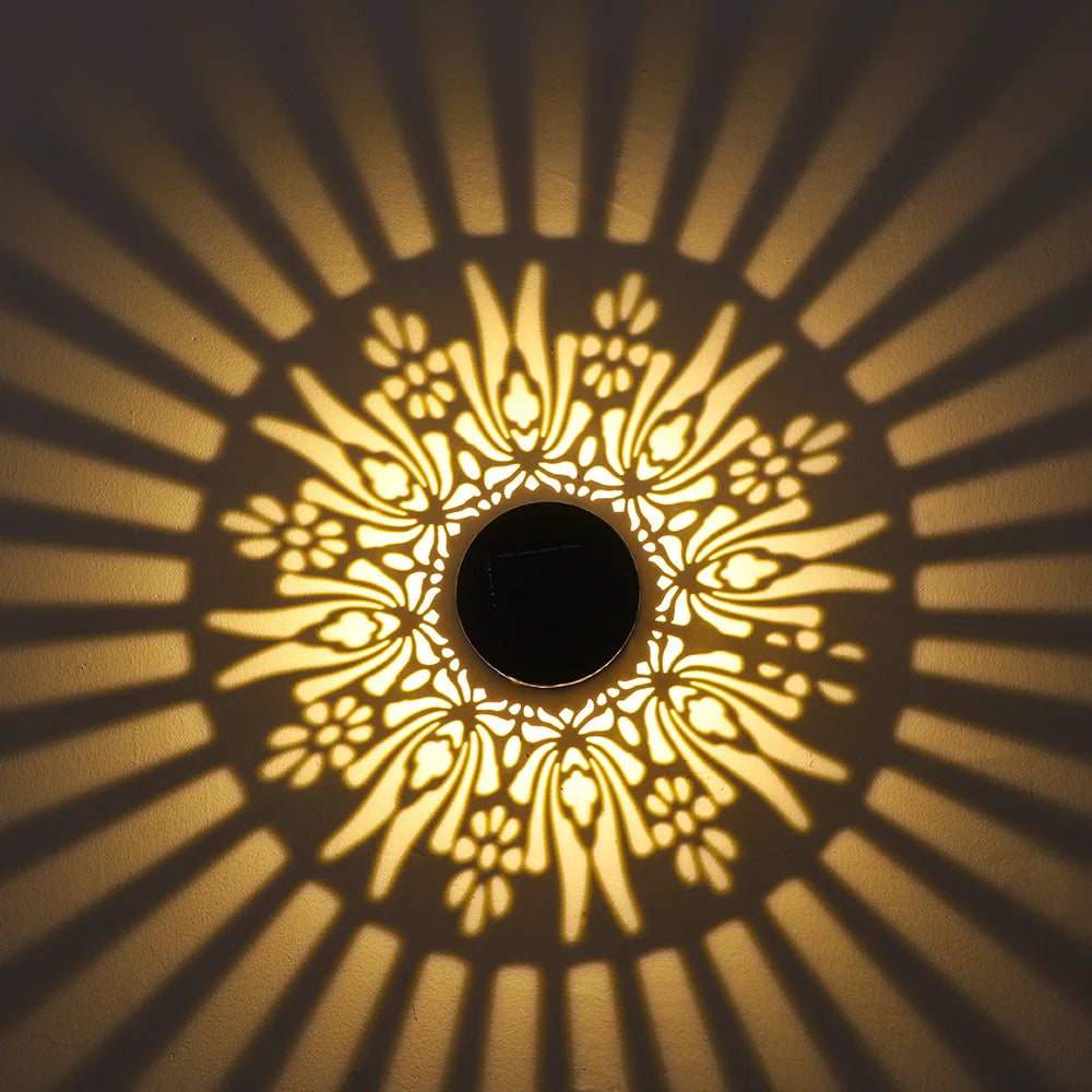 Solar mandala lys til hegn og have