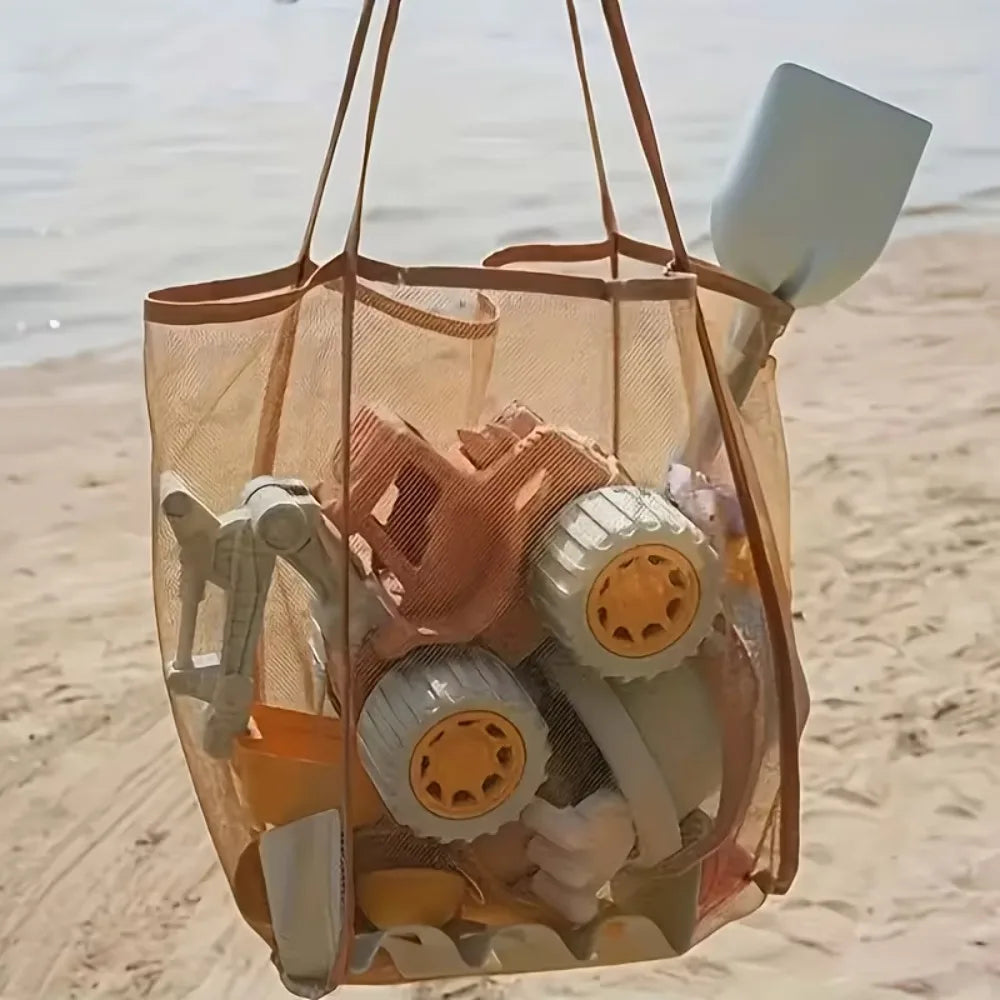 Foldbar mesh-strandtaske til svømning og opbevaring – perfekt til sommeren