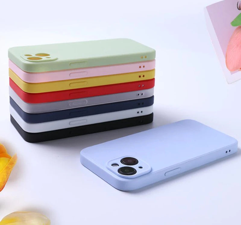 Fleksibelt silikone telefonetuier til iPhone i mange modeller