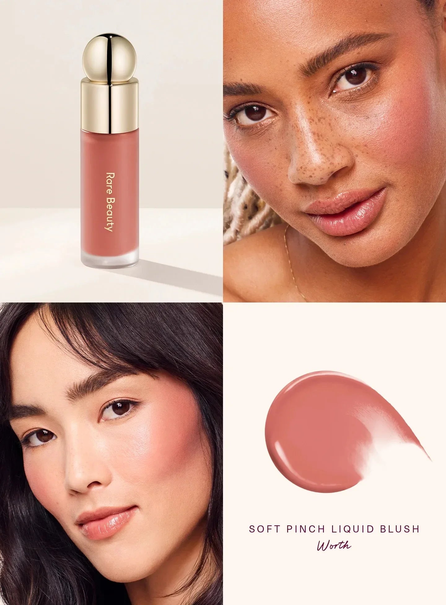Matte blush-pudder med lang holdbarhed i en letvægtig og blød cushion-finish