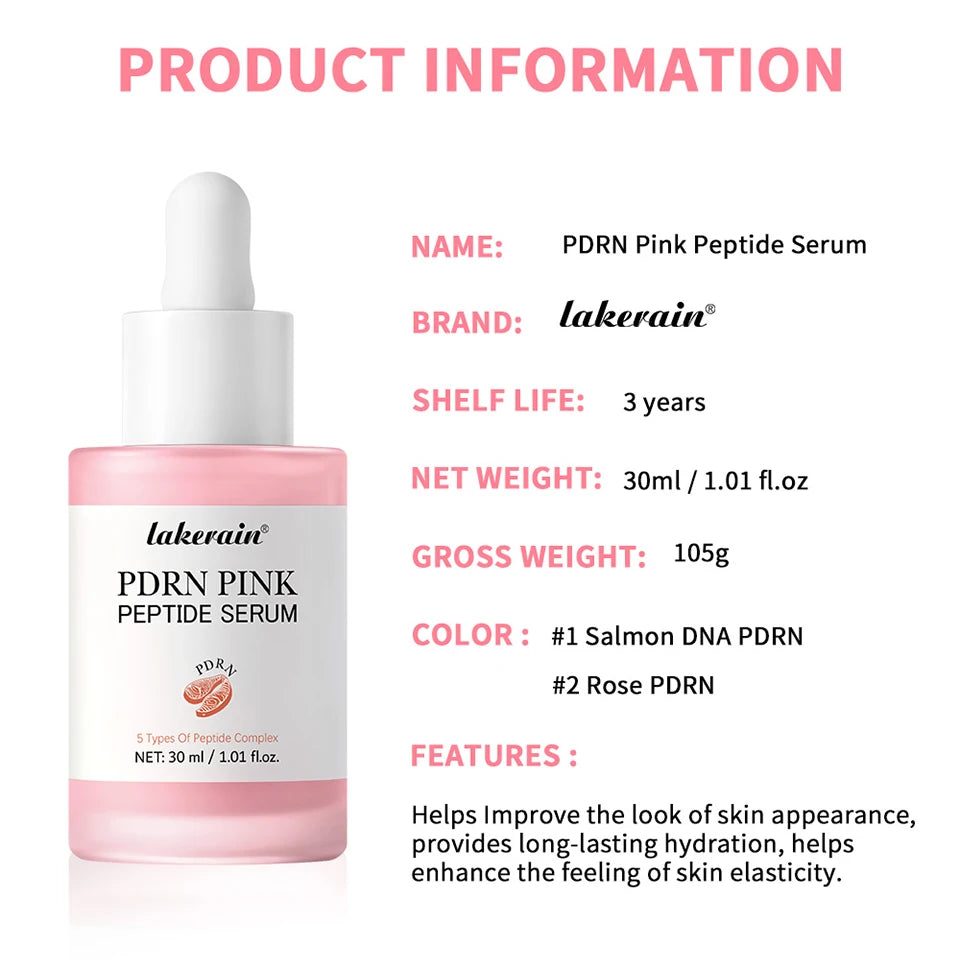 Salmon DNA PDRN Pink Peptide Serum til strålende og fugtig hud