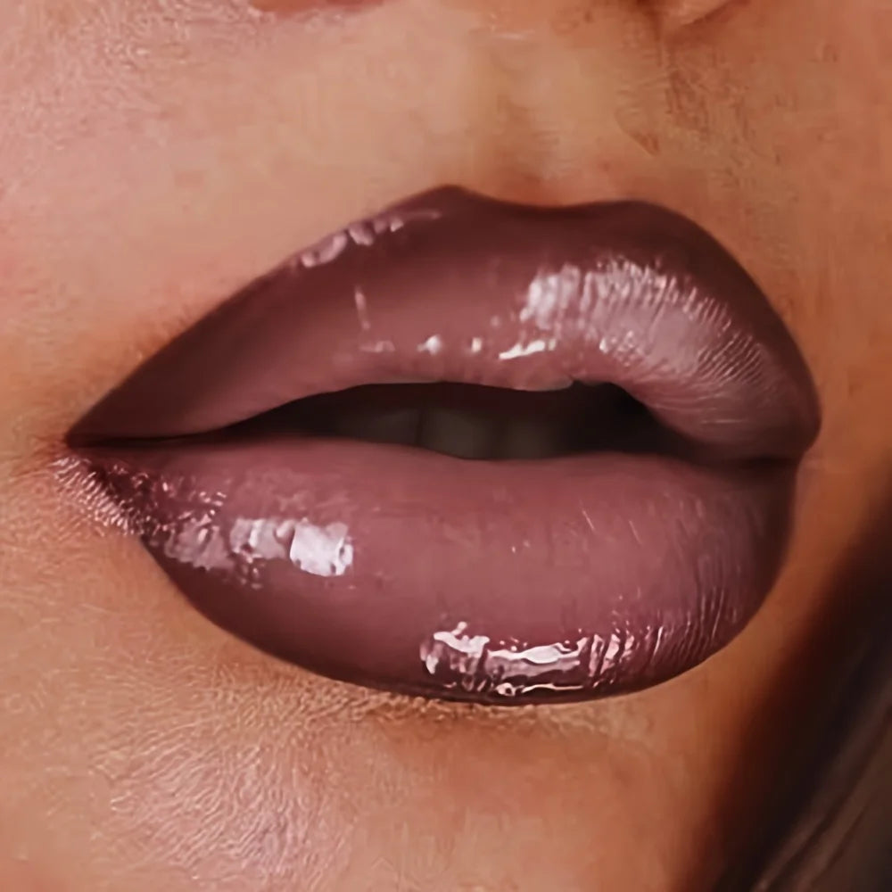 3-delt læbeglans sæt med shimmer lip gloss, lip oil og lip liner til fuld læbepleje