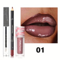 3-delt læbeglans sæt med shimmer lip gloss, lip oil og lip liner til fuld læbepleje